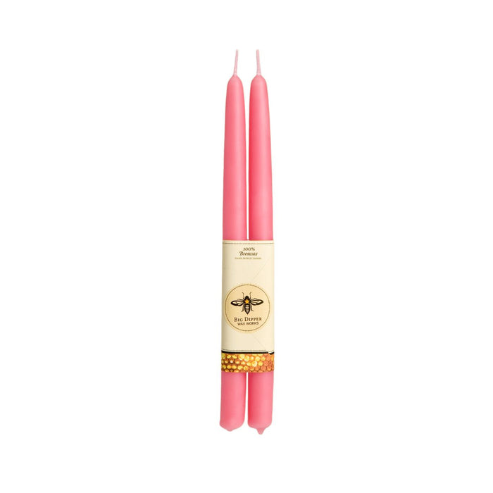 100% Pure Beeswax Tapers: Natural