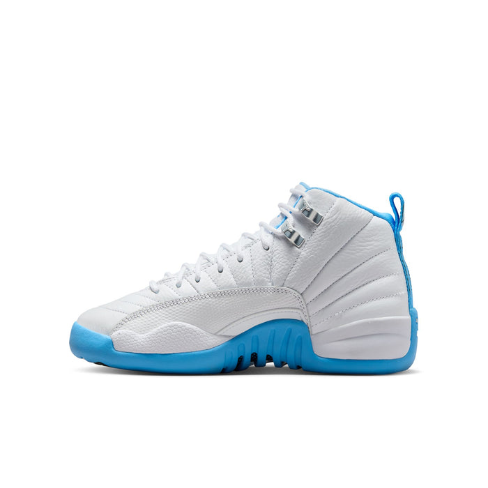 Air Jordan 12 Retro White and University Blue GS