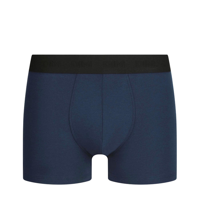 Boxer homme en coton modal piqué Bleu Foncé Dim Smart