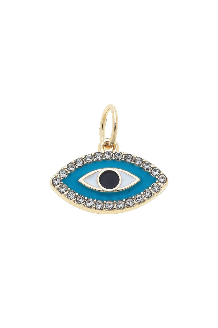Canvas Style Charms - Pave Enamel Evil Eye