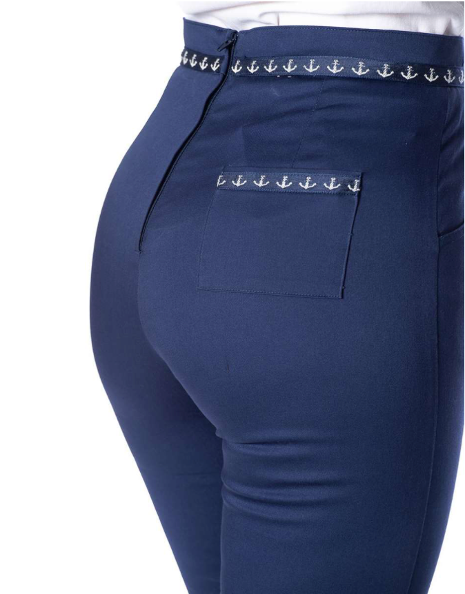 Caprihose Sailor Away , Navy, Plus Size