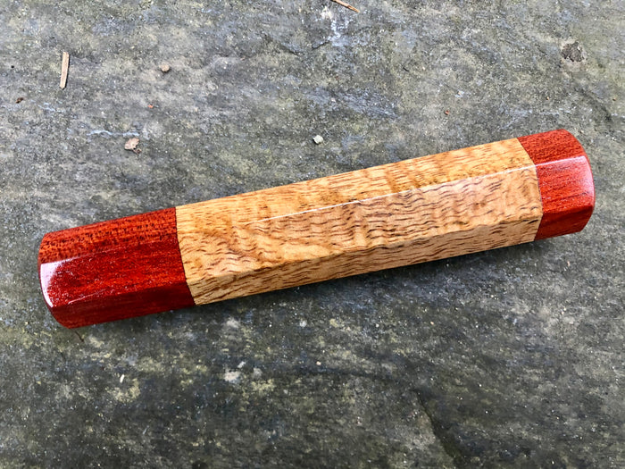 Custom Japanese Knife Handle - Curly mango and bloodwood