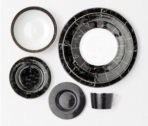 Eleni Black Marble Salad Plate - RSVP Style