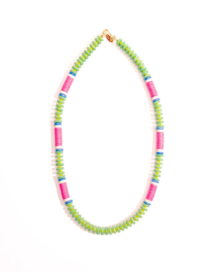 Green and Vinyl Chunky Necklace