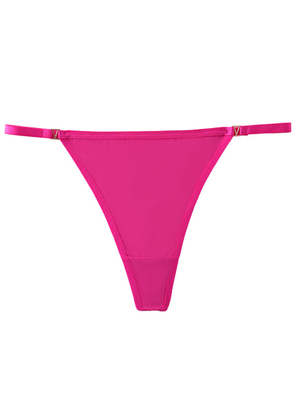 Hollow Out Crystal Silk Panties