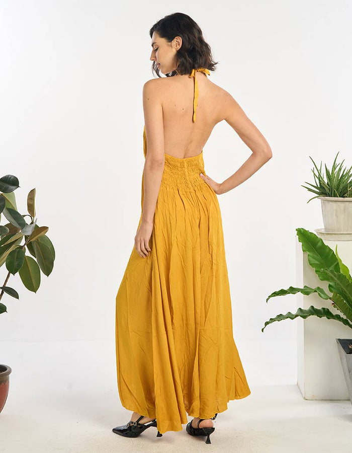 Kathmandu Wide Leg Halter Jumpsuit