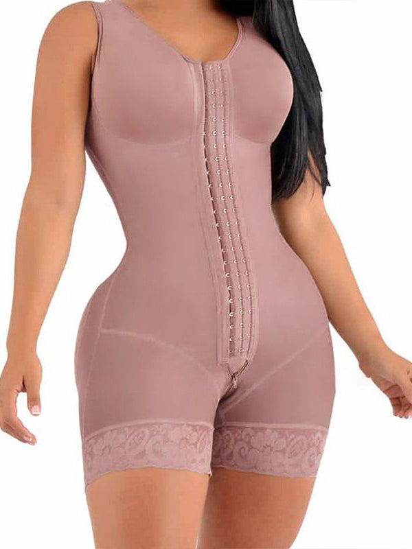 Lace Corset Design Zipper Push Up Design Shapewear