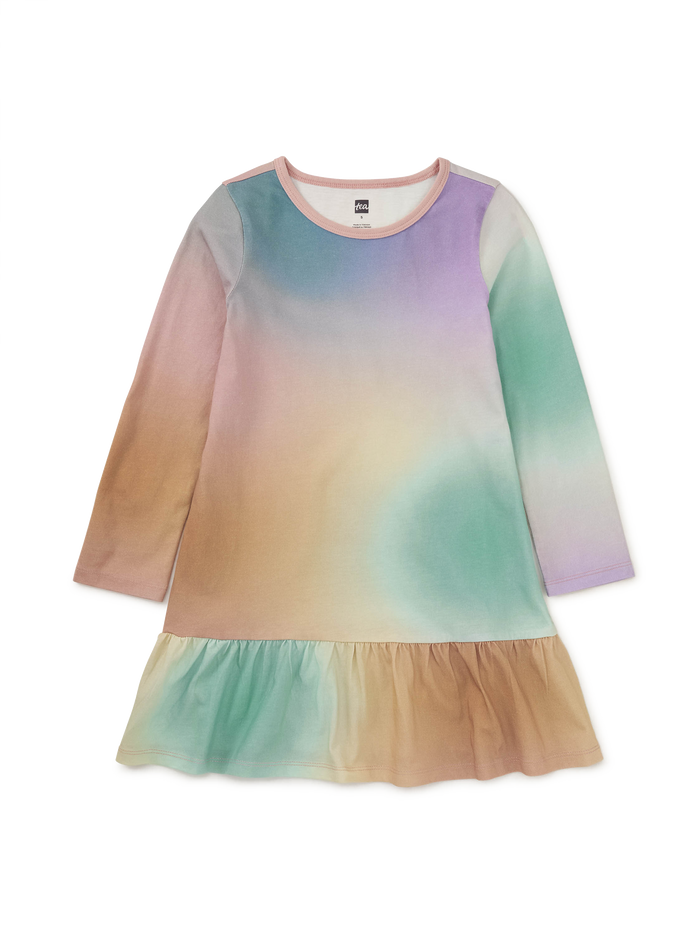 Long Sleeve Ruffle Hem Dress
