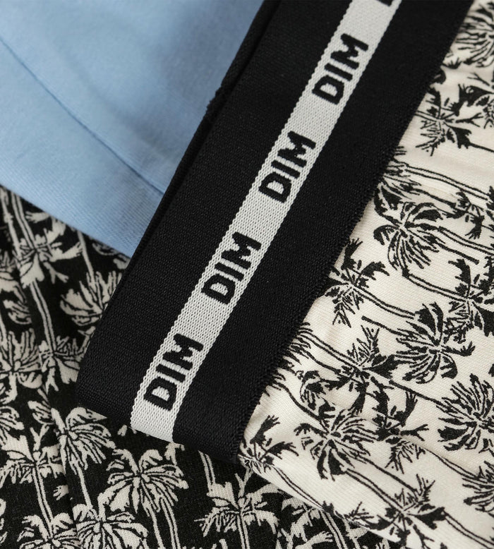Lot de 3 boxers enfant motif palmiers Dim Coton Stretch