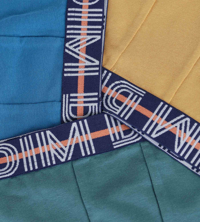 Lot de 3 boxers garçon Bleu Vert Jaune Coton Stretch Kids