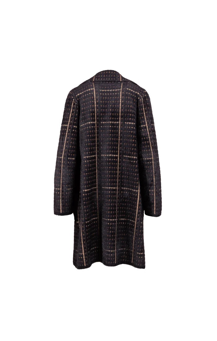 Marceau Houndstooth Coat- Black/Multi