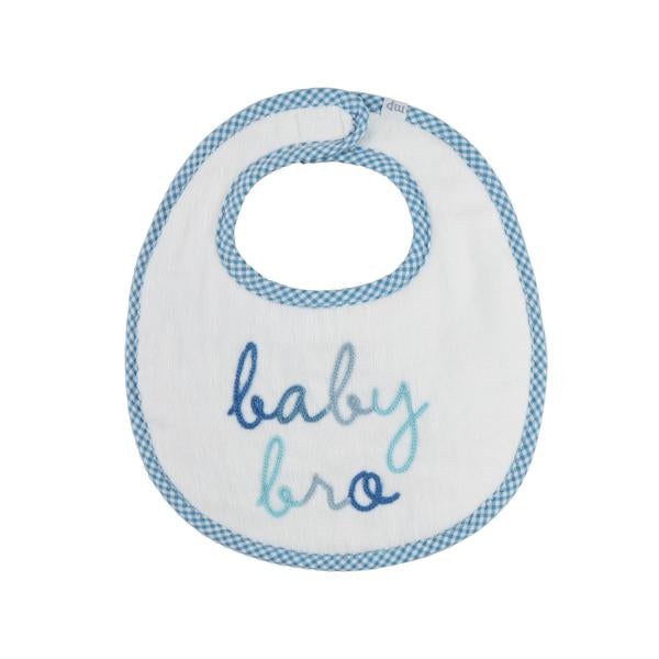 Mudpie Baby Bro Applique Terry Bib