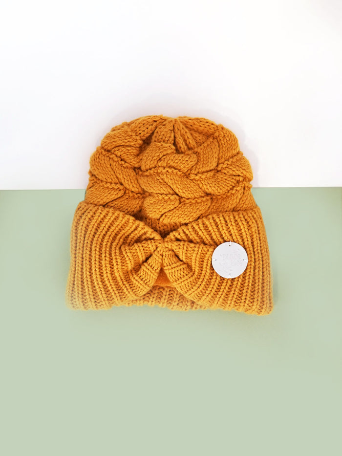 Mustard Bow Hat