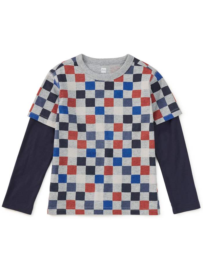 Printed Layered Sleeve Tee