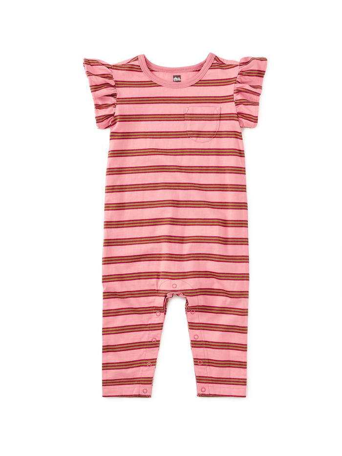 Ruffle Sleeve Baby Romper