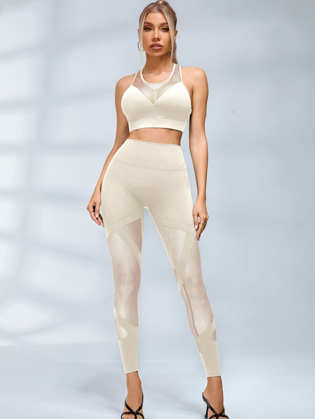 Ivory / S / Leggings+Bras