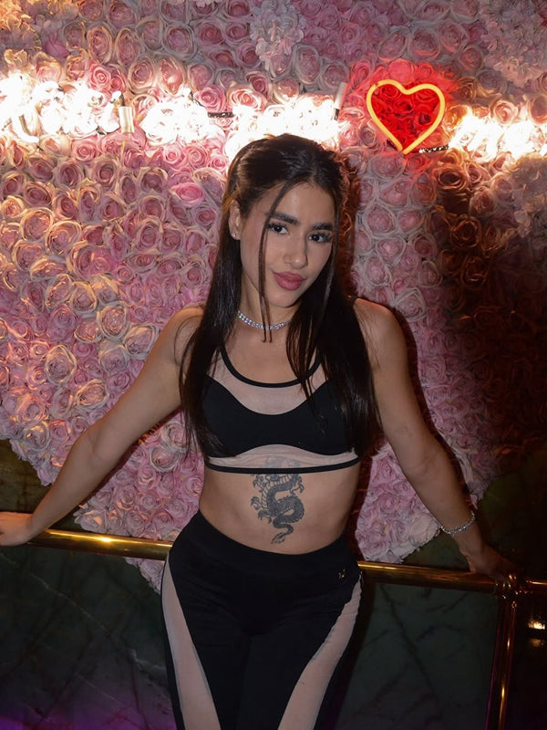 ❤Super Sexy Unique Sheer Mesh Split Tracksuit