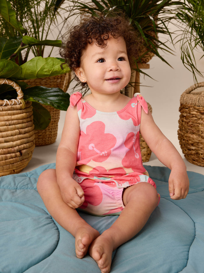 Tie Shoulder Baby Romper