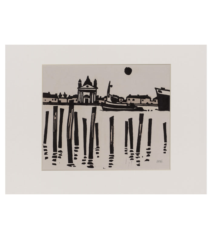 Venice - Sir Kyffin Williams Mounted Print
