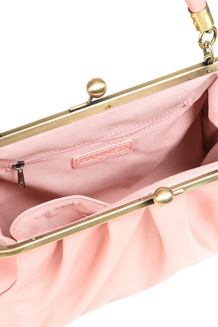 Vintage Tasche mit Schultergurt , Scarlett Frame , Rosa