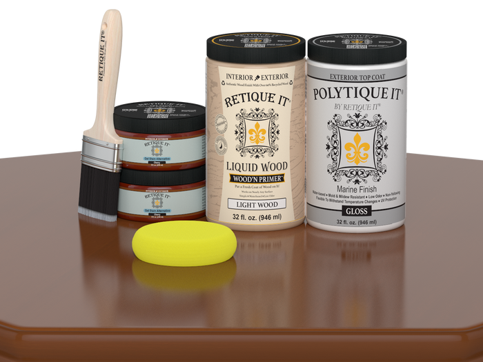 Wood'n Door Smooth Finish Kit (Double Door) - Cherry — Gloss kit contents