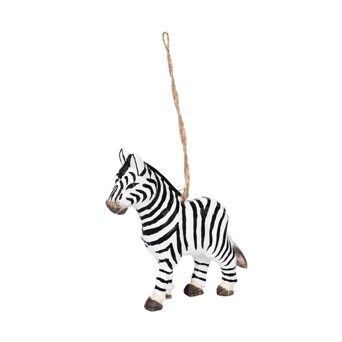 A Zebra Wood Ornament.