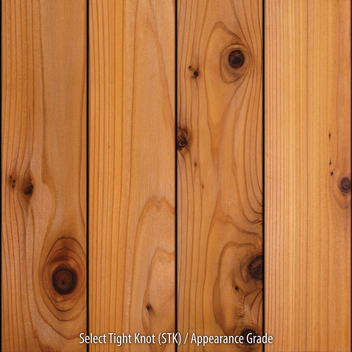 1x4 Western Red Cedar Shiplap - Clear Vertical Grain (CVG) - S4S/KD - Advantage Lumber