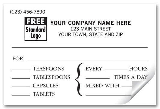 23097 Pressure Sensitive Veterinary Instruction Labels 2 x 3" QTY 1000