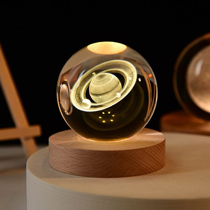 6cm/2.4in crystal ball + 7cm/2.8in warm light background / Saturn