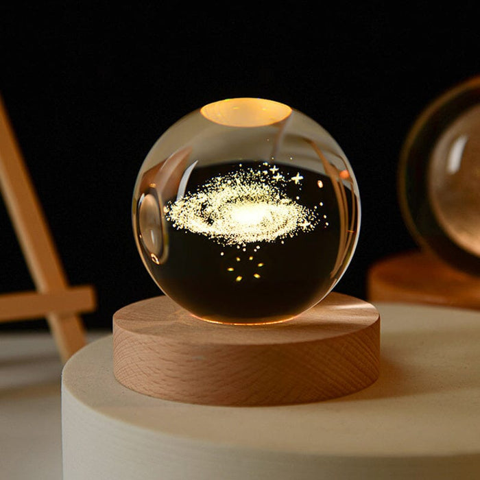 6cm/2.4in crystal ball + 7cm/2.8in warm light background / Milky Way