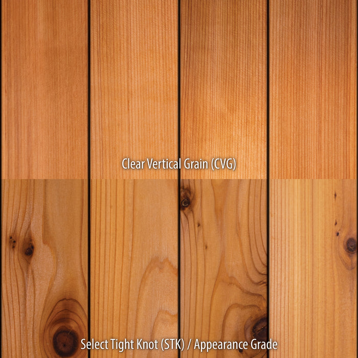 5/4x6 Western Red Cedar Rainscreen - Clear Vertical Grain (CVG) - S4S/KD - Advantage Lumber