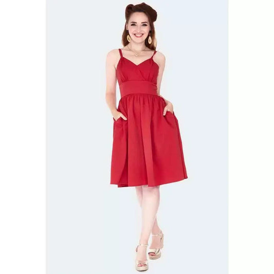 Adjustable Strap Dress, rot, Plus Size
