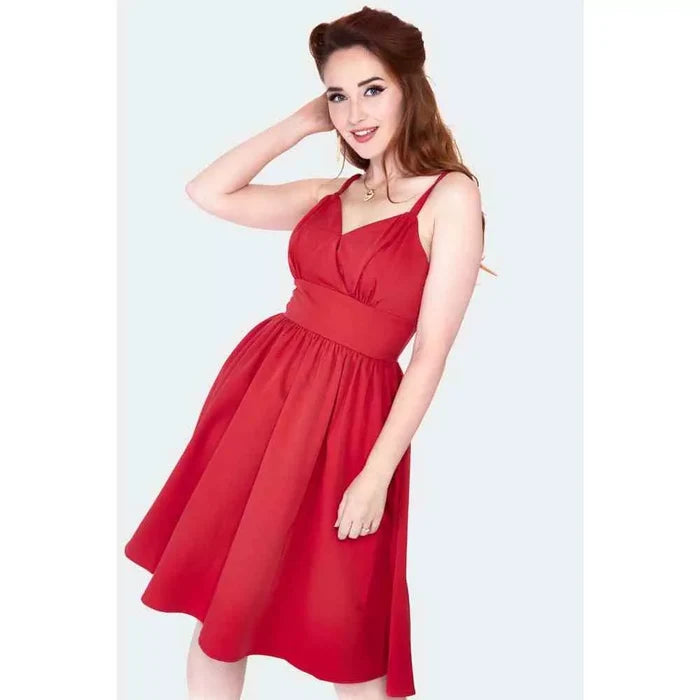 Adjustable Strap Dress, rot, Plus Size