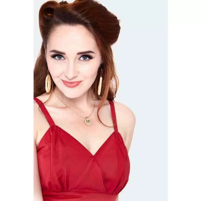 Adjustable Strap Dress, rot, Plus Size