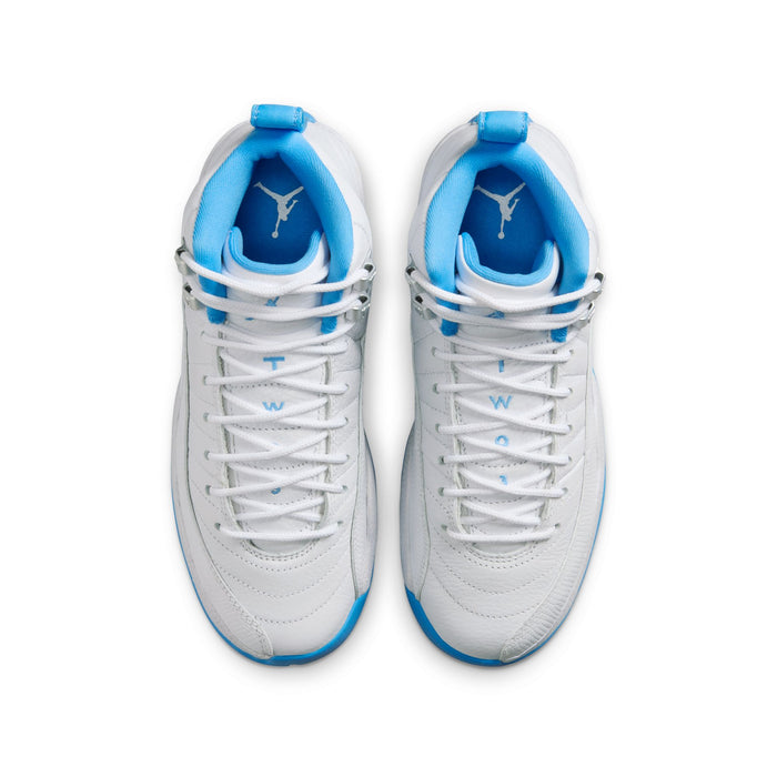 Air Jordan 12 Retro White and University Blue GS