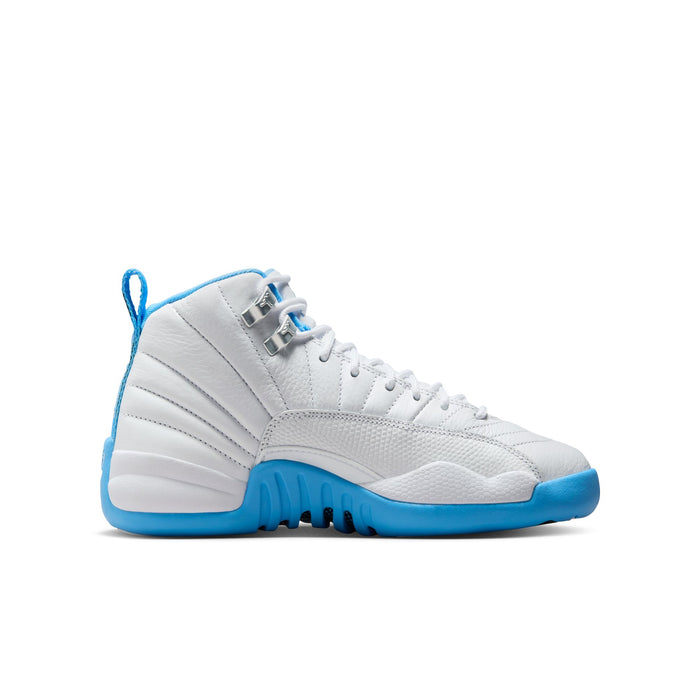 Air Jordan 12 Retro White and University Blue GS