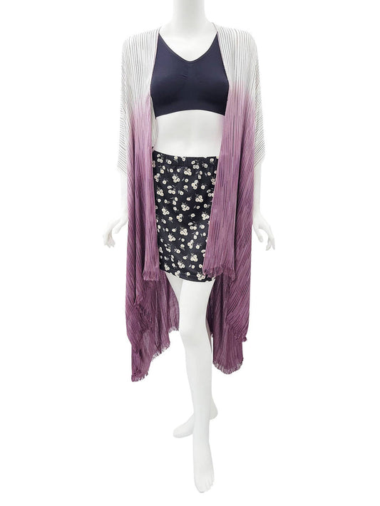 Airy Tie Dye Kimono: Purple