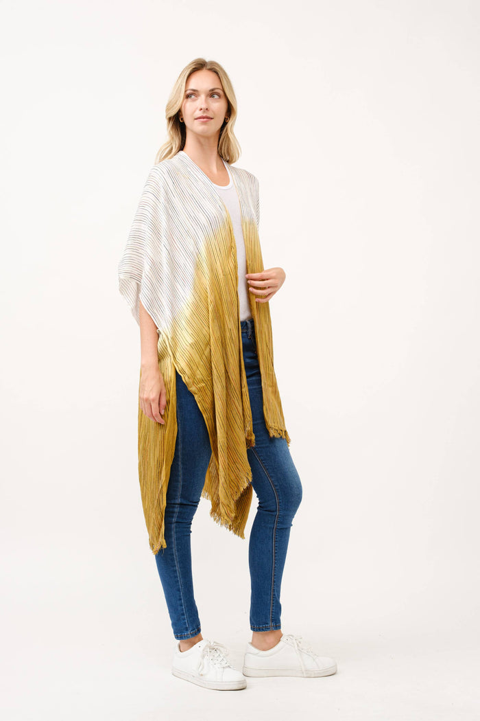 Airy Tie Dye Kimono: Purple