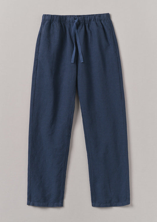 Alfie Overdyed Stripe Trousers | Engineer Blue