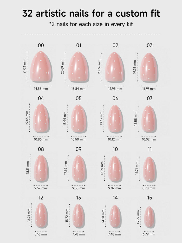 Angel Glaze Dot (Short Almond)