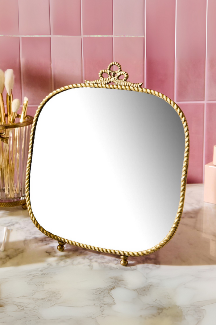 Antique Gold Finish Vanity Mirror