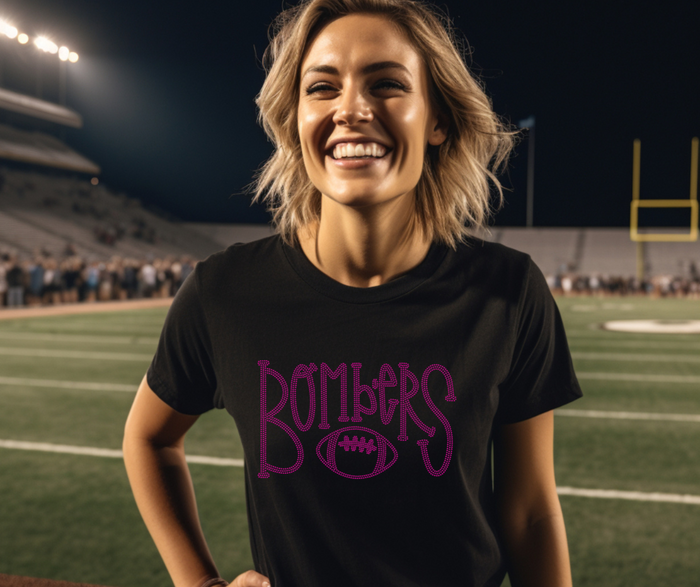 AnyTees Bombers Football SPANGLE TRANSFER