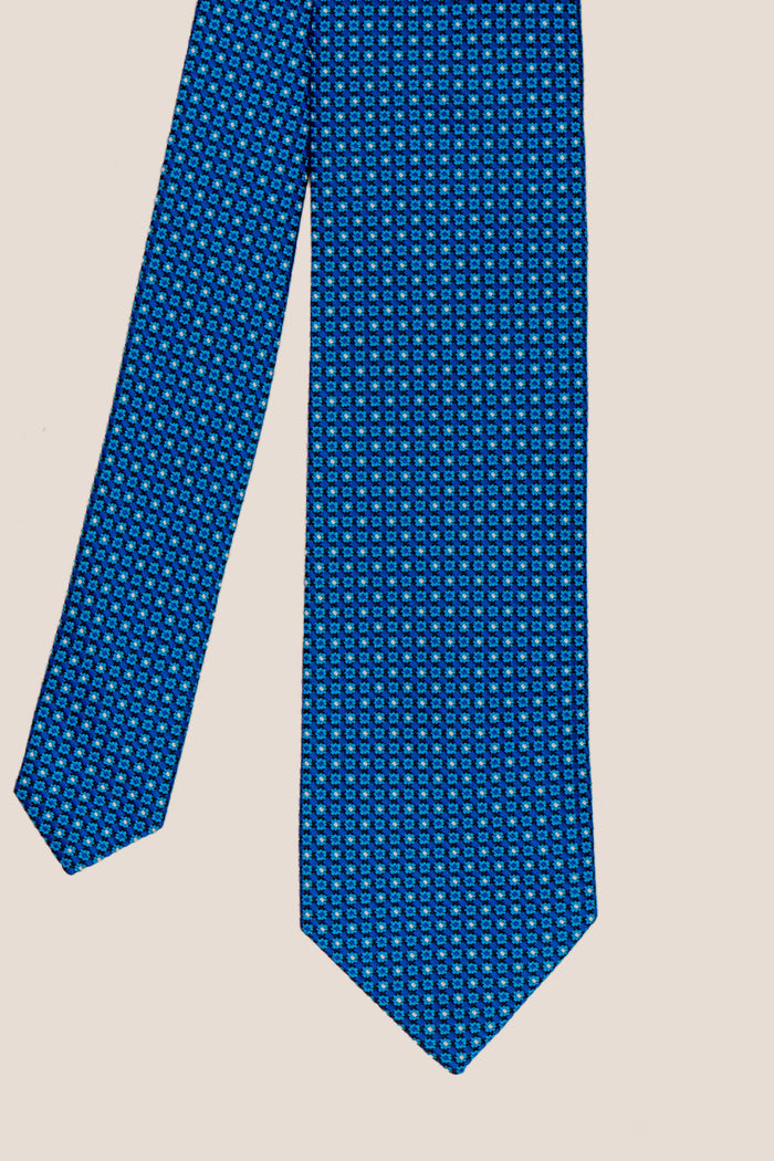 Arthur Navy tie with geometric print, ideal for weddings, formal events, and special occasions.