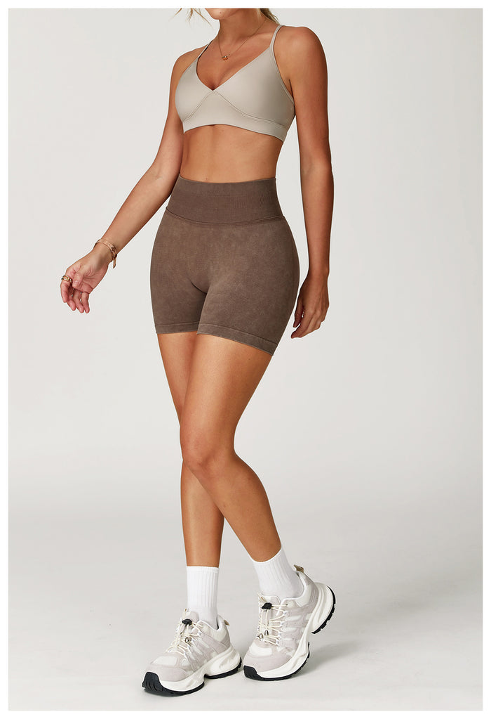 ATHENA Scrunch Bum Shorts - Brown