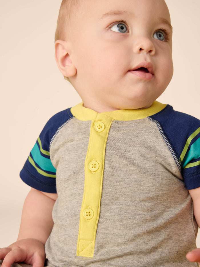 Athletic Henley Baby Romper