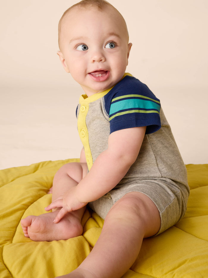 Athletic Henley Baby Romper