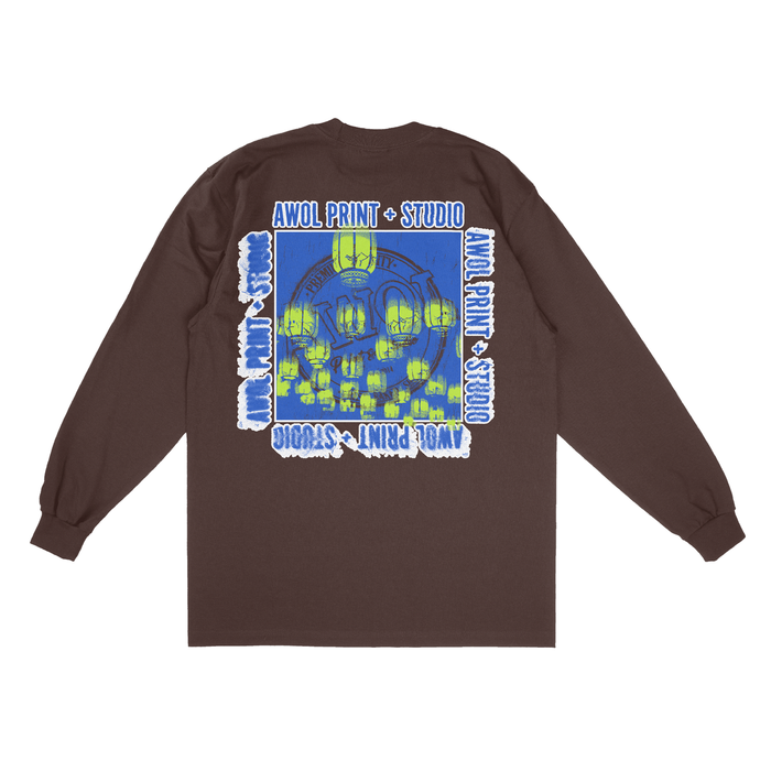 AWOL Print & Studio Lanterns Long Sleeve Tee Brown