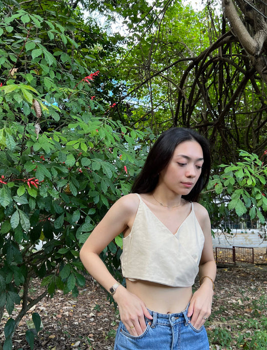 Back-To-Back Twist Cami in Oat