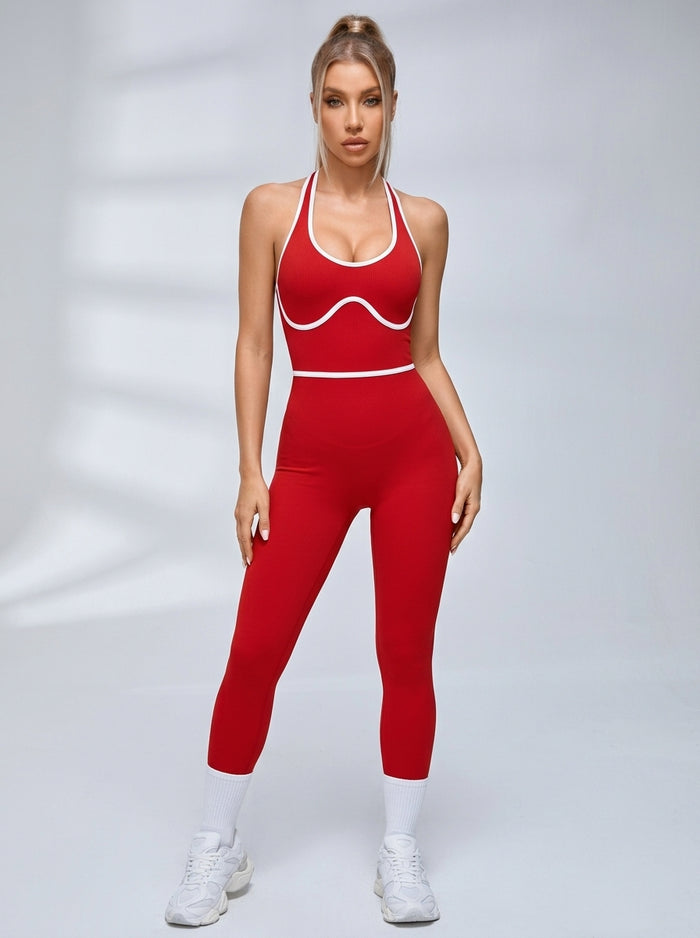 Backless Ribbed Jumpsuit