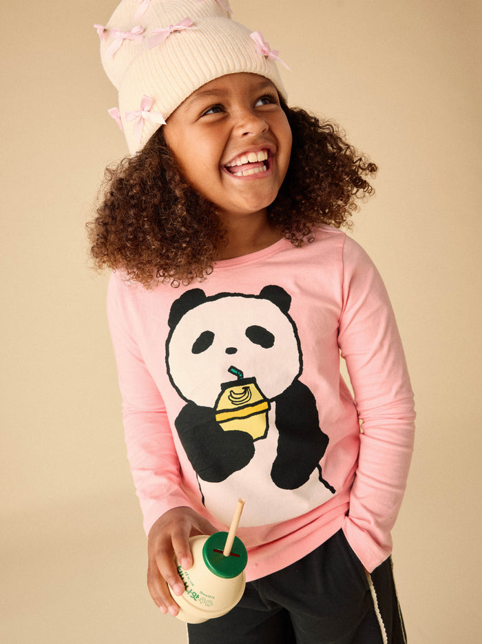 Banana Milk Panda Graphic Tee